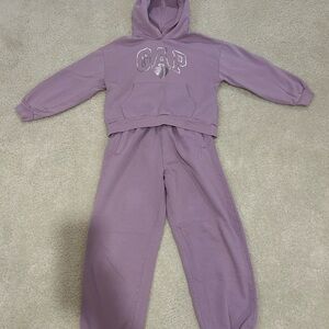 GAP Kids Logo Lavender Hoodie and Joggers Set